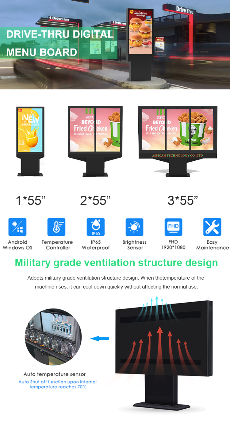 Digital DriveThru Display Commercial displays expert