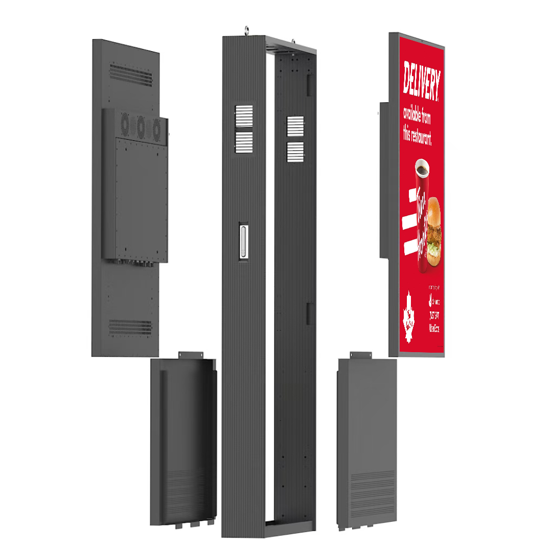 IP66 double-side outdoor display waterproof detail
