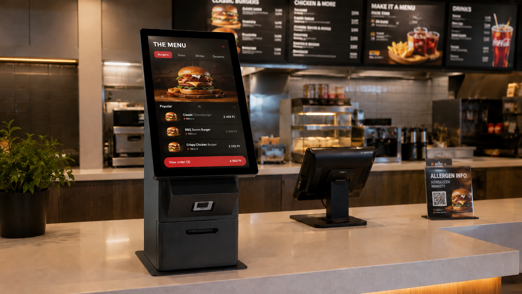 21.5 inch desktop self-service kiosk