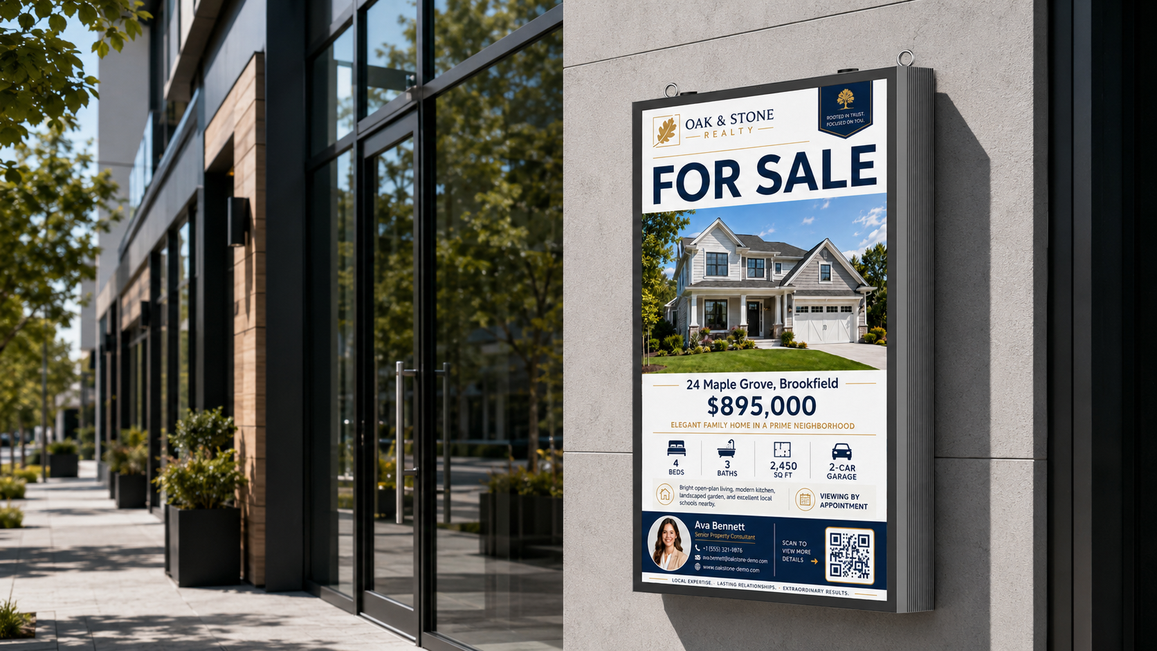 IP66 Wall-Mounted Outdoor Display