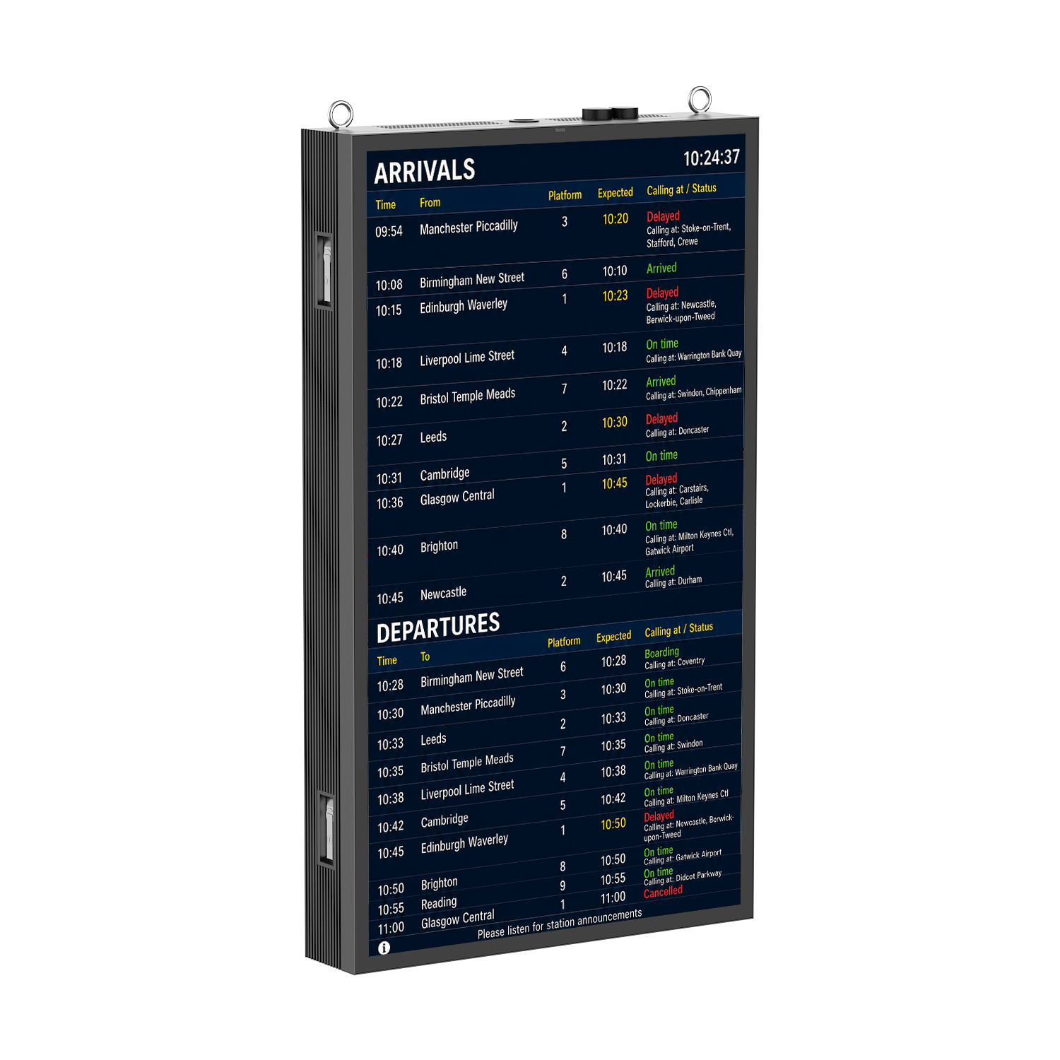 IP66 Outdoor Digital Signage for Train Station