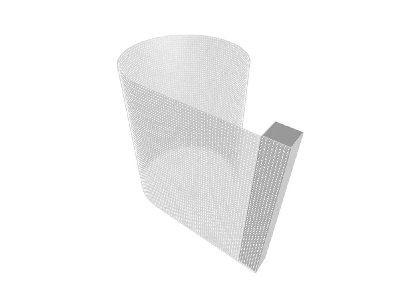Flexible transparent LED display film product body front view