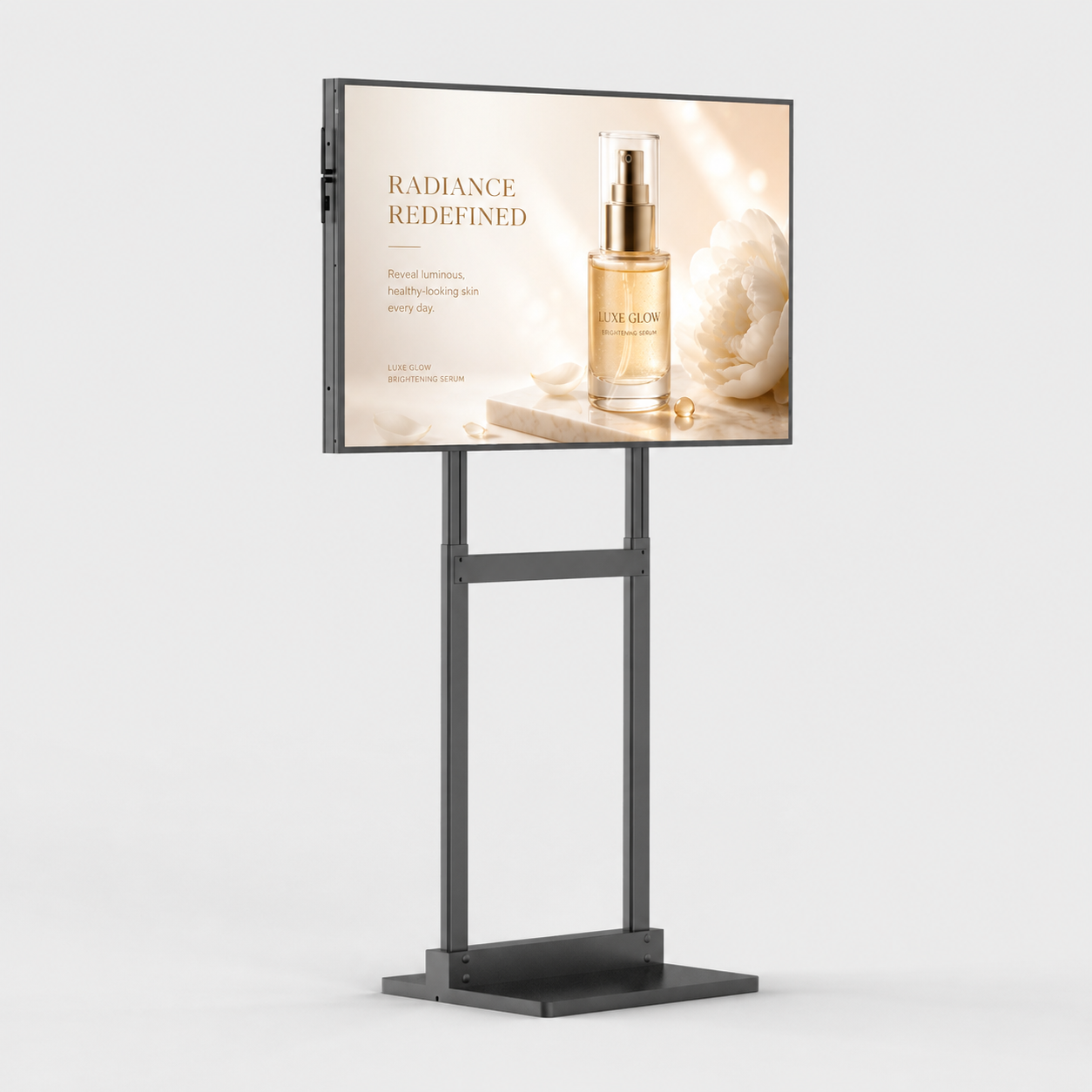 Single-side floor-standing high brightness window-facing display